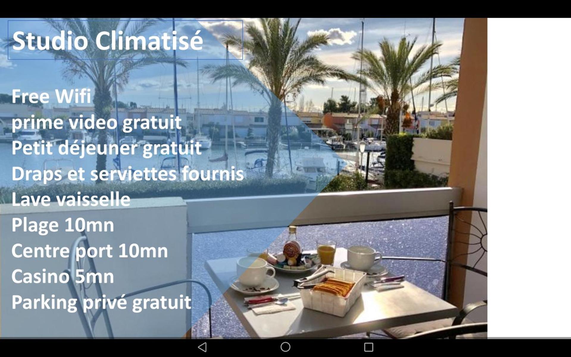 Cap Capistol Studio Le Cap D'Agde Vue Port Екстер'єр фото